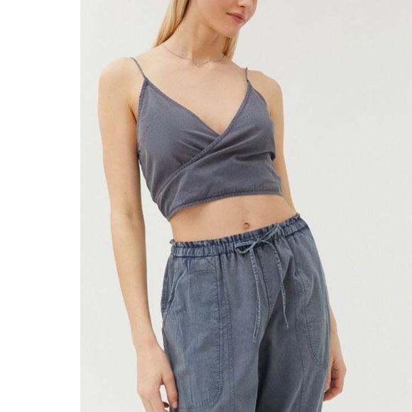 Urban Outfitters Tops - BNWT urban outfitters airy surplice neck crop top